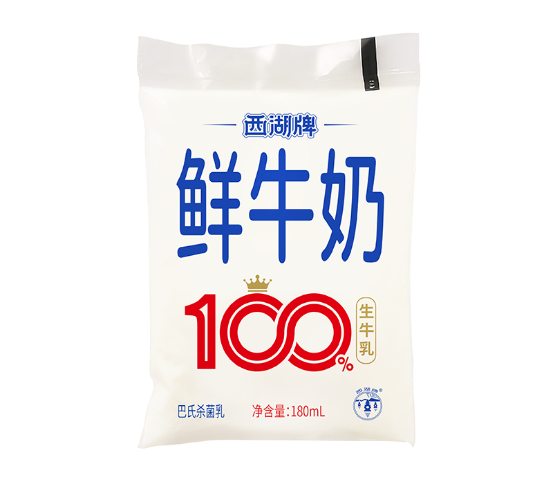 西湖牌百利包鲜牛奶180ml